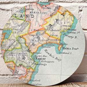 Placemats Coasters: Vintage Map Of Hawkes Bay Placemat