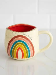 Mugs Keep Cups: Artisan Rainbow Gratitude Mug Cup