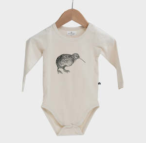 Burrow & Be | Long Sleeve Bodysuit| Kiwi Almond