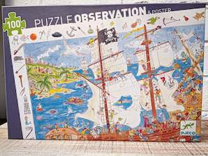 Age 6 Games Activities: Djeco Puzzle  Observation - Pirates 100 Pieces