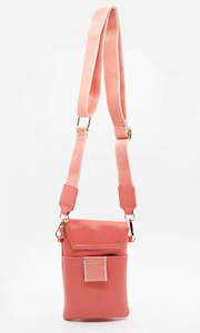 Walk About Shoulder Bag w/wide Strap Coral