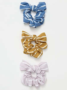 Pinstriped Scrunchie with bow Stella + Gemma