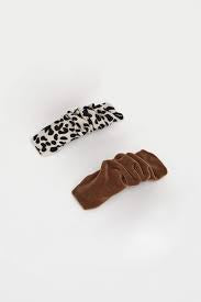 Stella + Gemma Leopard Clip 2 pk