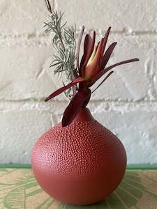 Mini Rust Beaded Vase - Rader