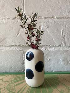 Rader Small Blue Ink Dot Vase - Mini