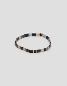 Stella & Gemma Black/Grey Tila Bracelet