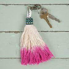 Natural Life Tassel Keychain