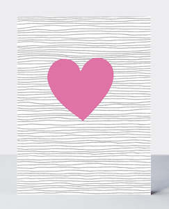 Pink Heart Mini Note Card