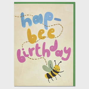 Hap-Bee Birthday Raspberry Blossom Card