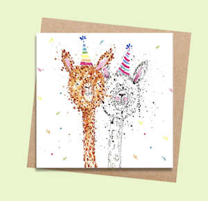 Party Hat Alpaca Card