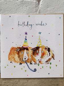 Guinea Pigs Birthday Wishes Card