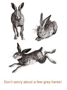 Don’t Worry About A Few Grey Hares! Card