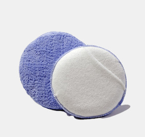 The Rag Company - 6 Inch Round Microfiber Wax Sponge Applicator With Hand Pocket