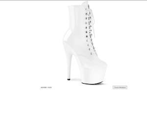 Women's Shoes: Adore 1020 White Patent 7-Inch Boots