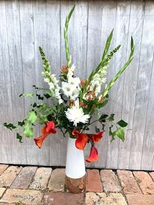 Florist: Pretty Christmas Vase Arrangement