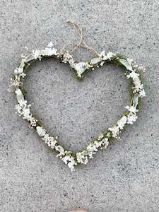 Dried floral love heart