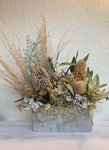 Dried Concrete Vase Arrangement