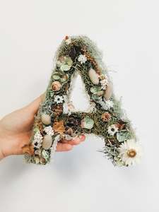 Dried Floral letters