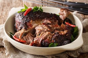 Mexican Pulled Beef with Chimichurri Sauce and Roasted Beetroot Swede Salad with…