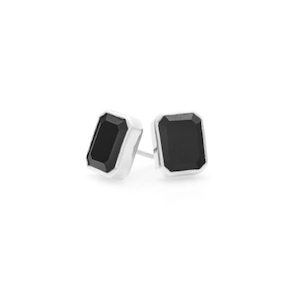 Athena Studs Black Onyx/Silver