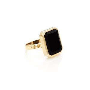 Athena Ring Black Onyx/Gold