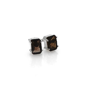 Reverie Studs Smokey Quartz/Silver