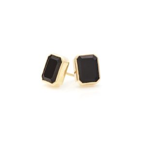 Athena Studs Black Onyx/Gold