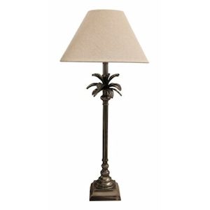 Caribbean Lamp in Nickel Finish inc Shade 65cm