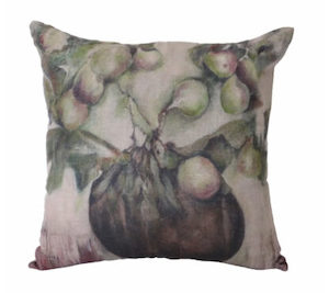 Ivy and Fig Linen Cushion 55 x 55