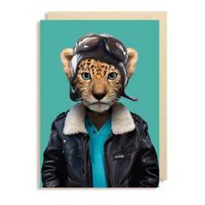 Construction project management service: Leopard Cub Blank Card