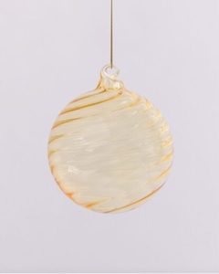 Champagne Spiral Glass Bauble