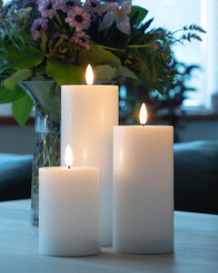 White Pillar Indoor LED Candle