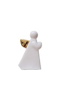 Porcelain Angel Side Pose Wht/Gold