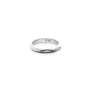 Construction project management service: Diamond Cut Ring (Silver) – Medium