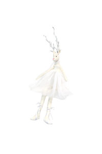 White Sitting Ballet Deer