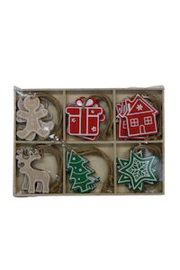 Wooden Xmas Hanging Decs