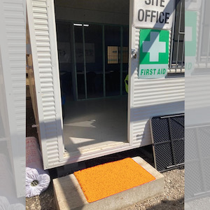 Site Safety Door Mat: Site Access Entrance Door Mat - 1.2mx0.8m