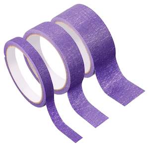 Temporary Surface Protection: Purple Washi Acrylic Adhesive Paper Masking Tape 50m Roll - 3 Sizes