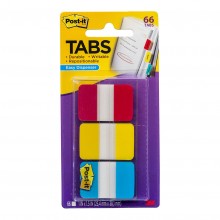 3M Post-It Durable Tabs 686-RYB Blue Red Yellow 25X38mm (10490)