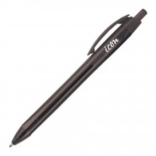 Icon Ballpoint Retractable Pen Triangular Medium Black Pack 10