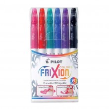 Pilot Frixion Colours Erasable Markers Asstd. 6Pk (SW-FC-S6)