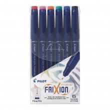 Stationery: Pilot Frixion Fineliner Erasable Asstd. Pack 6 (SW-FF-S6)