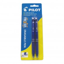 Stationery: Pilot Frixion Clicker 2 Pack Blue Hangsell