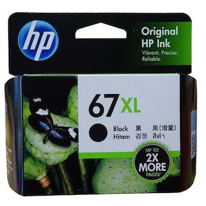 Hp Genuine Ink: HP 67XL Black Ink Cartridge