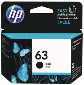 Hp Genuine Ink: HP 63 Black Ink Cartridge