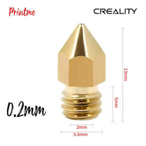 1x Creality MK8 0.2mm Brass Nozzle Head