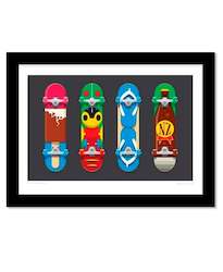 Kiwiana Boards - Art Print by Glenn Jones