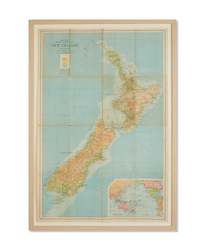 Vintage Maps: Bartholomew Vintage NZ Map