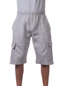 Pro Club Fleece Cargo Shorts Light Grey