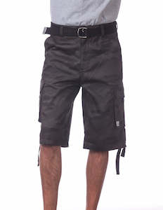 PRO CLUB Twill Cargo Shorts BLACK CAMO